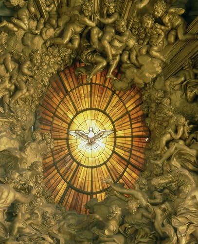 Lienzo vintage de la vidriera de San Pedro de Bernini en acabado artístico