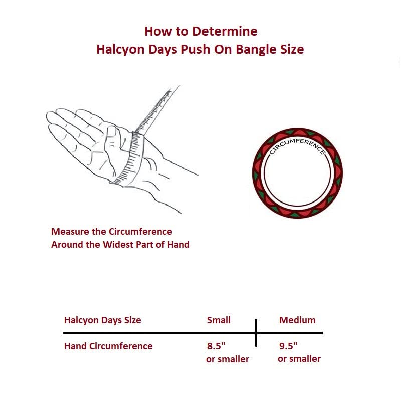 Halcyon Days - Love Hearts on Red & Gold Bangle - Medium - PBTRL0610GM4