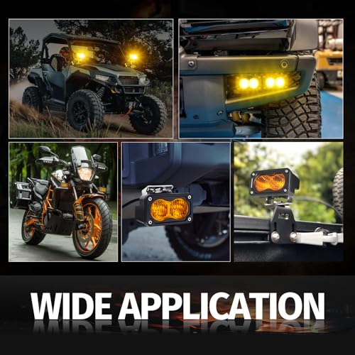 Image of LED Pods Amber 3 inch Driving Fog Light Pod Offroad Light Cube