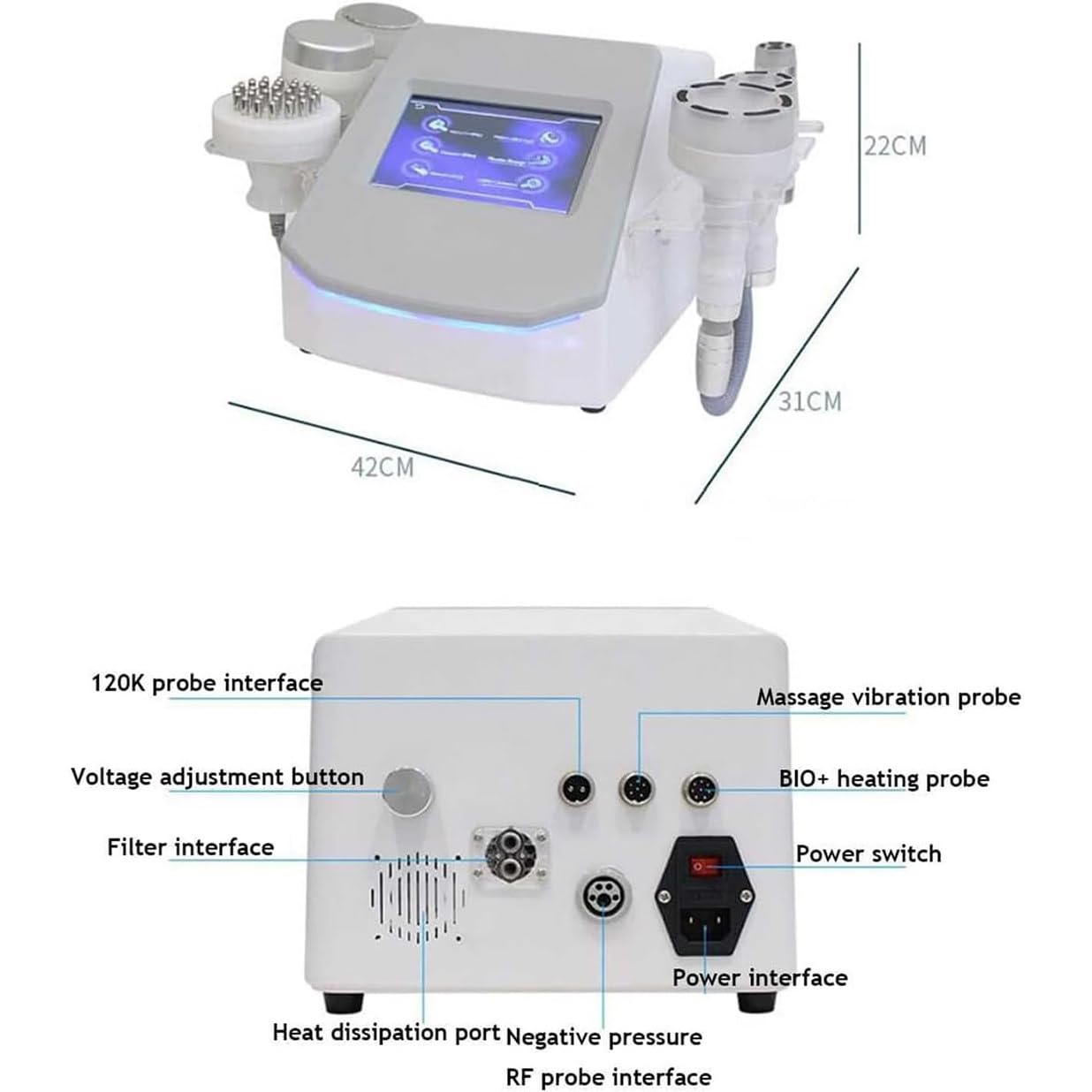 Máquina De Adelgazamiento Por Cavitación De 120k, Dispositivo De Belleza Anticelulítico Y Lifting Facial Para Esculpir El Cuerpo Y Quema De Grasa