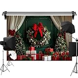 Kate 2.2x1.5m クリスマス 背景布 花輪 ギフト 写真 背景 スタジオ 撮影用 道具 カスタマイズ可能な背景