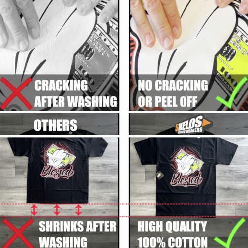 SNELOS Sneaker Outfit Graphic Tee for Men Soft Cotton Streetwear T Shirt Casual Top for Sneaker Lovers
