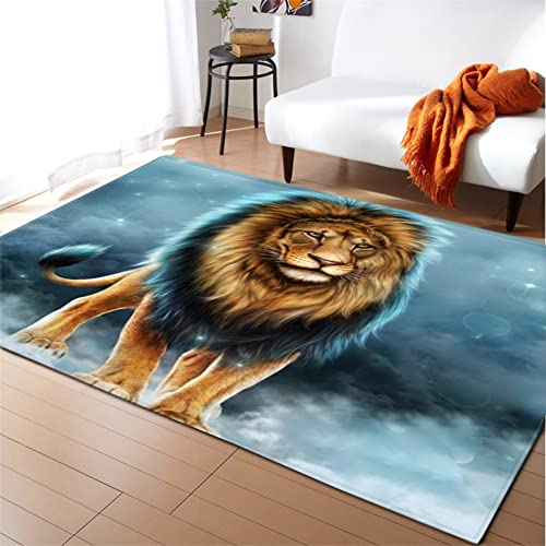 Morbuy Tapis de Salon Poils Ras, Moderne Grand Tapis de Couloir, Chambre Décor Tapis Antidérapant, Tapis Impression en Animal 3D pour Coucher Bureau Hôtel...