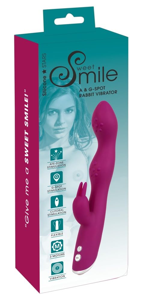Sweet Smile Vibrator with Clitoral Stimulator-5530690000 lila One Size