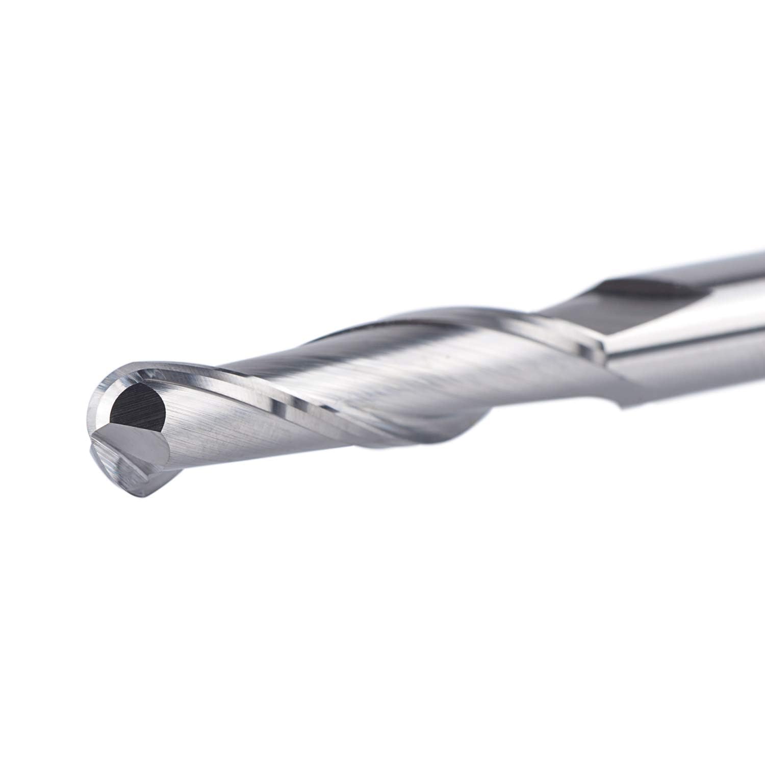 SpeTool Fresa con punta a sfera 6mm Diametro di taglio 6mm Gambo 24mm Lunghezza di taglio Doppio flauto Fresa in metallo duro integrale per incisione su intaglio per la lavorazione del legno fai da te