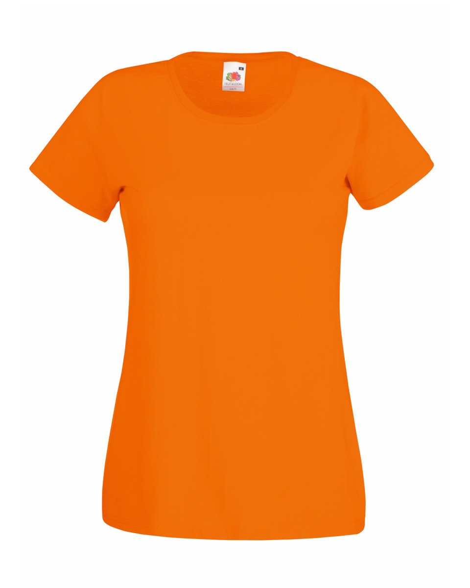 Fruit of the Loom Lady-fit Valueweight T-Shirt SS050 (XXL, Orange)