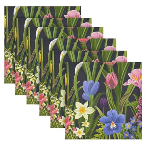 Servilletas de tela multicolor de 20 x 20 pulgadas pack x6 miniatura 2