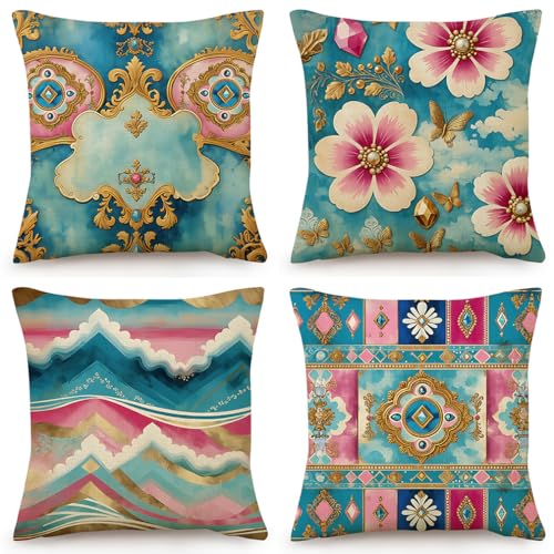 Housse de coussin 50x50 lin, coussin extérieur abrité et salon lavable - 2