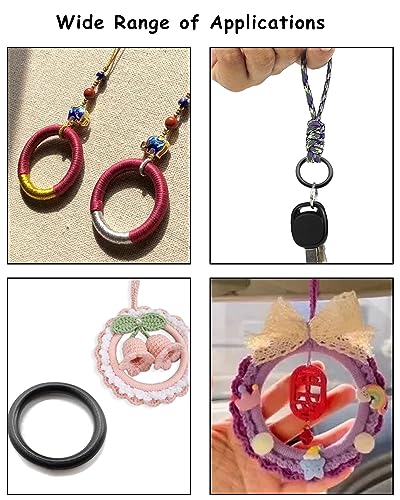 Buckles BYH25-PH50 Bluemoona 50 Pcs - Plastic O Rings Oring 4 Dee Webbing Belts Buckle Bag 1 Inch thumb #3