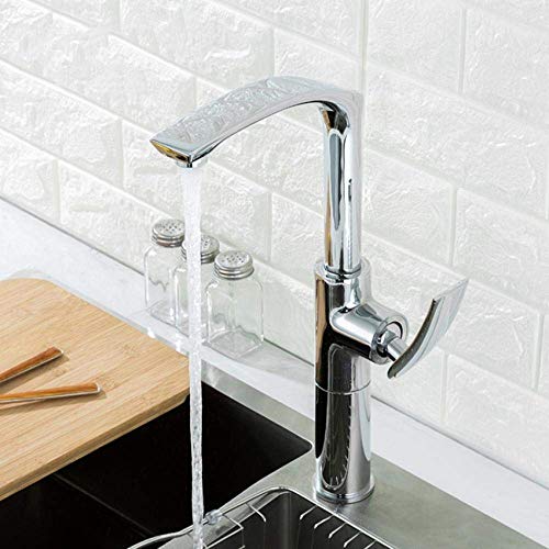 Einhand-Küche Küchenmaschine hohe Chrom Waschbecken Wasserhahn Bad Wasserhahn Höhenverstellbarer heißer und kalter Mischer