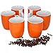 Produktbild Van Well Vario 6er Kaffeetassen-Set I Porzellan-Tasse groß - in div. fröhlichen Farben I pflegeleichtes Tassen-Set - für Spülmaschine & Mikrowelle geeignet I 300 ml Kaffeebecher Orange 6 Stück