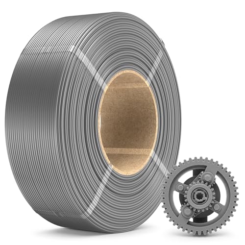 Image of SUNLU PLA+ Refill Filament Refill 1.75mm 1KG, 3D Printer Filament PLA Plus, No-Spool PLA Plus Filament for Reusable Spools Compatible with Bambu Labs Filament, 1KG Roll, Grey