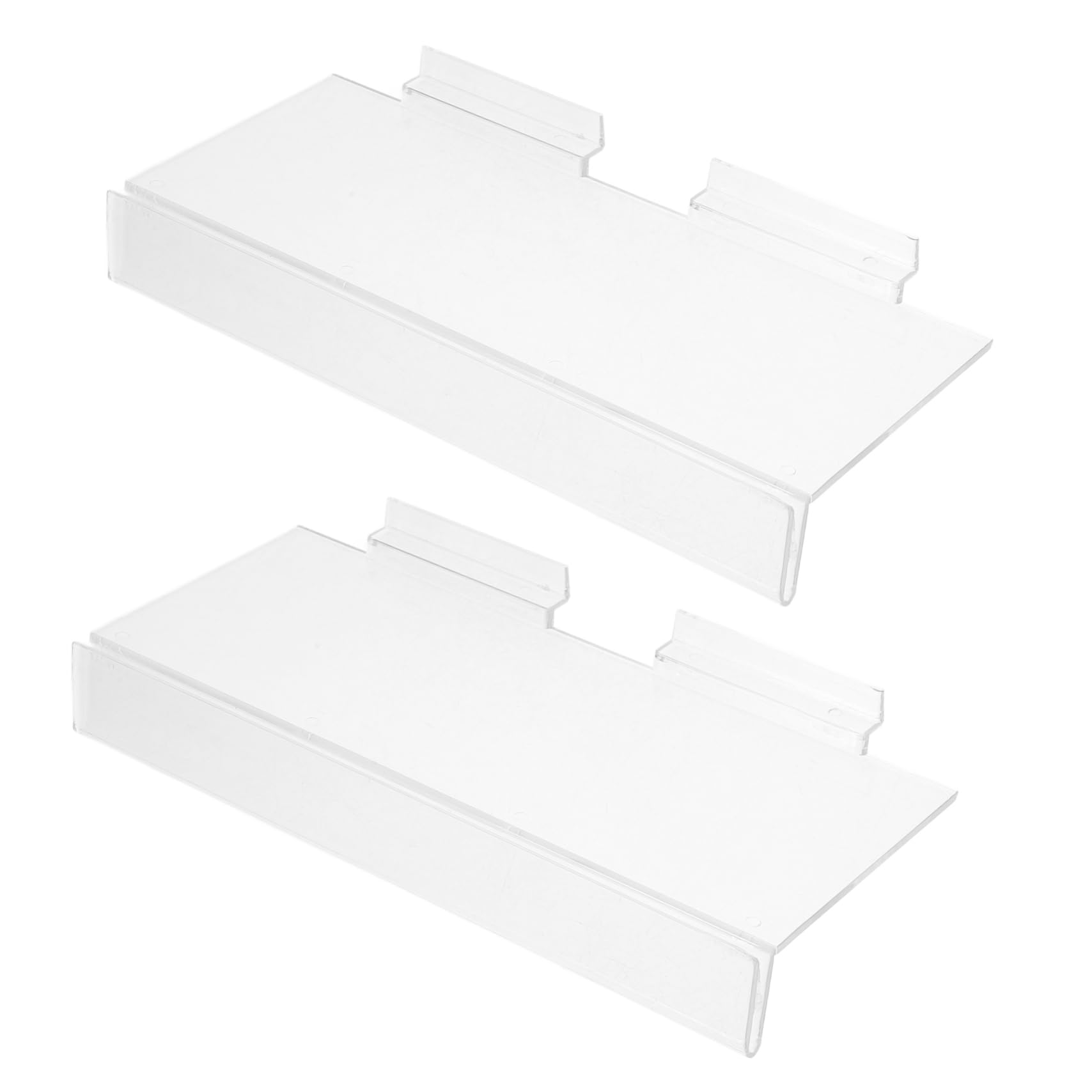 OFFSCH 2sets Acrylic Shoe Display Shoe Rack Slat Wall Shelves Store Retail Display 2pcs*2