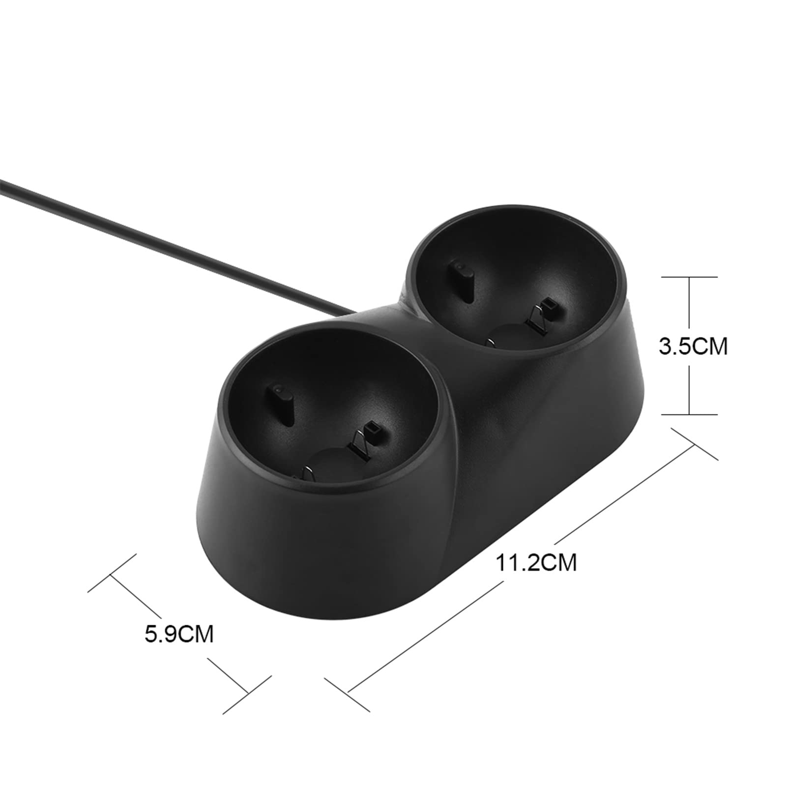 LOCADENCE Controller Charging Dock Station, 4.4 X 2.3 X 1.38Inch Dual Charging Dock, Charging Station Replacement for VR Remote Controllers