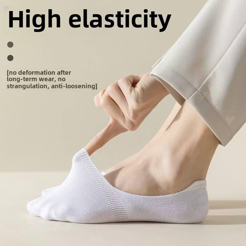 Image of 5 Pairs Solid Cotton Loafer Socks No-Show Socks for Men & Women, Multicolor, Pack of 5, Free Size