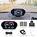 MH Heads Up Display OBD2+GPS Dual System Car HUD Display, OBD2 Gauge Display, Digital Speedometer MPH Driving Overspeed Alarm Trip/Water Temperature/Fuel Consumption for All Vehicle