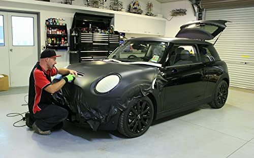 Image of WALLMATE? Matte Wrap Vinyl Peel and Stick Car & Bike Wrap Sheet Vinyl Car Wrap Sheet Roll Film Sticker Decal Sticker (24x120 /Inch, Black Matte)