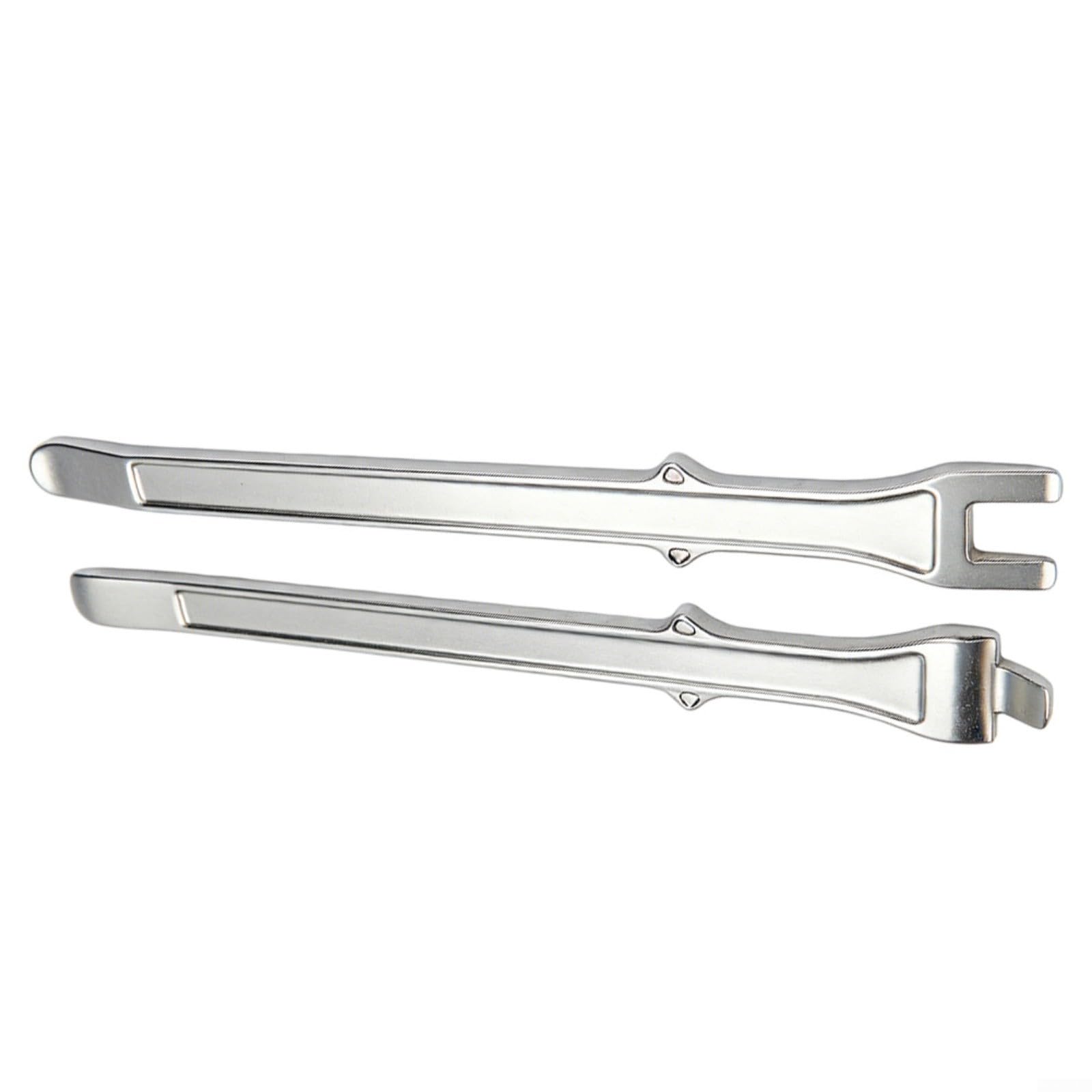 2 palancas de acero al carbono con protección de llanta para coche, moto, furgoneta, color plateado