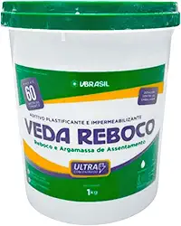 Impermeabilizante de Reboco 1Kg Rende Até 60 Sacos Veda Reboco