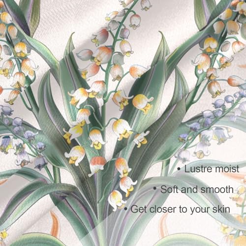 KLL Lily Of Valley Boho silk scarf scarf shawl Long and large for Lady for head bufanda para mujer3