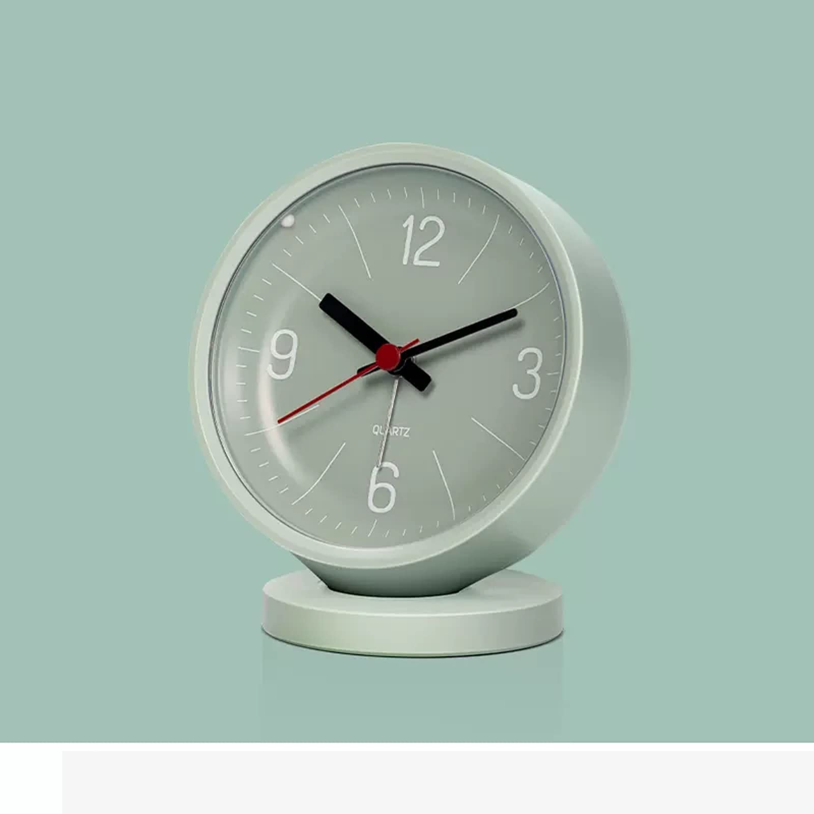 YHxFlux Table clocks Non-Ticking Alarm Clock for Kids with Backlight, Battery Operated, Loud Bell for Heavy Sleepers/Adult, Home Decor for bedrooms(Green)
