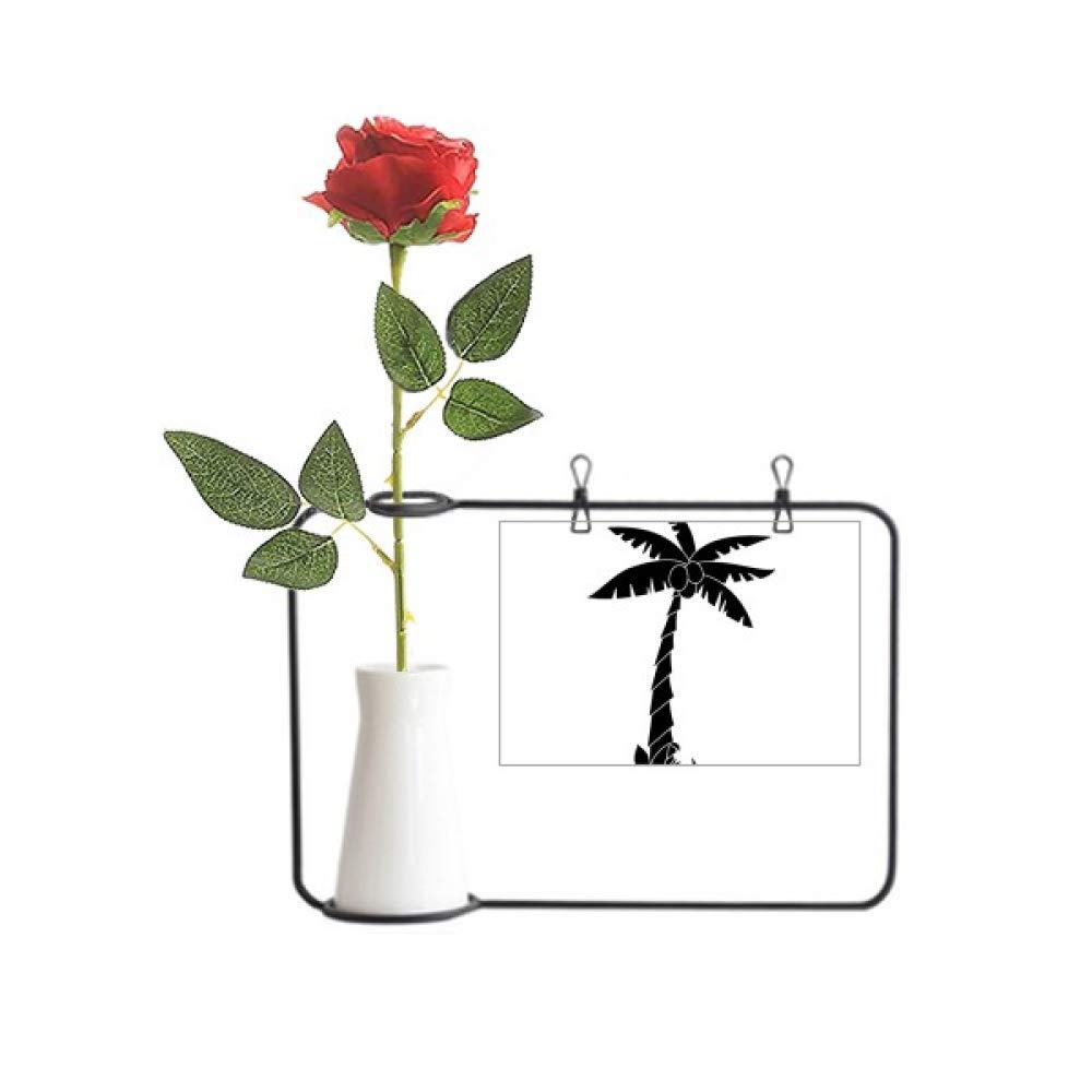 Vase de décoration bouteille et sa plante de cocotier noire artificielle exclusive