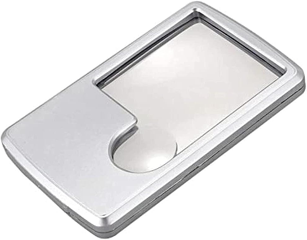 Magnifiers, Tshell Led Illuminated Magnifying Glass Pocket Magnifier 3X 6X/Silver