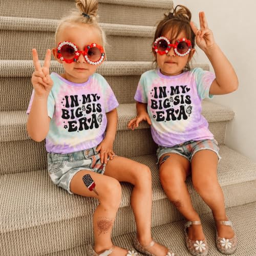 Image of Toddler Big Sister Tee in My Big Sis Era Graphic T-Shirt Big Sis Announcement Crewneck Shirts Sibling Reveal Tops