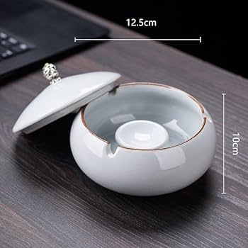 Amazon.co.jp: GriMei 灰皿 蓋付き オシャレセラミック灰皿 レトロ