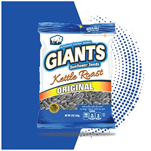 Giants Kettle Roast Salty Sweet Flavored Sunflower Seeds, 12 Packs - 5 Oz. Bags #TOP3
