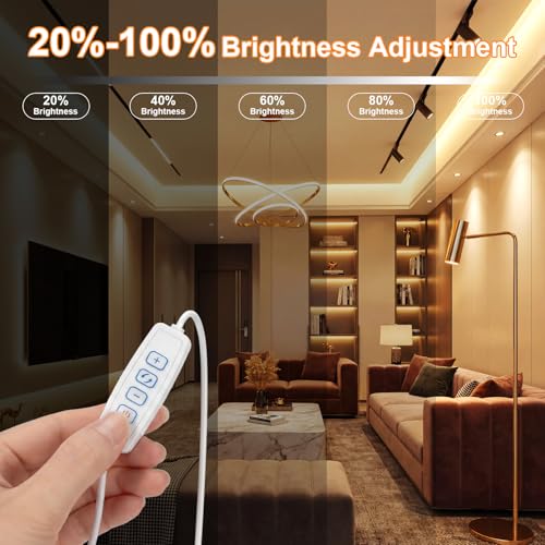 Image of iNextStation 6.56FT CCT COB LED Strip Lights 2700K-6500K USB 5V LED Strips | 608LEDs LED Light Strips, Cuttable DIY LED Lights, High CRI93+ LED Tape Lights for TV Backlight, Cabinet, Mirror, Party Decor