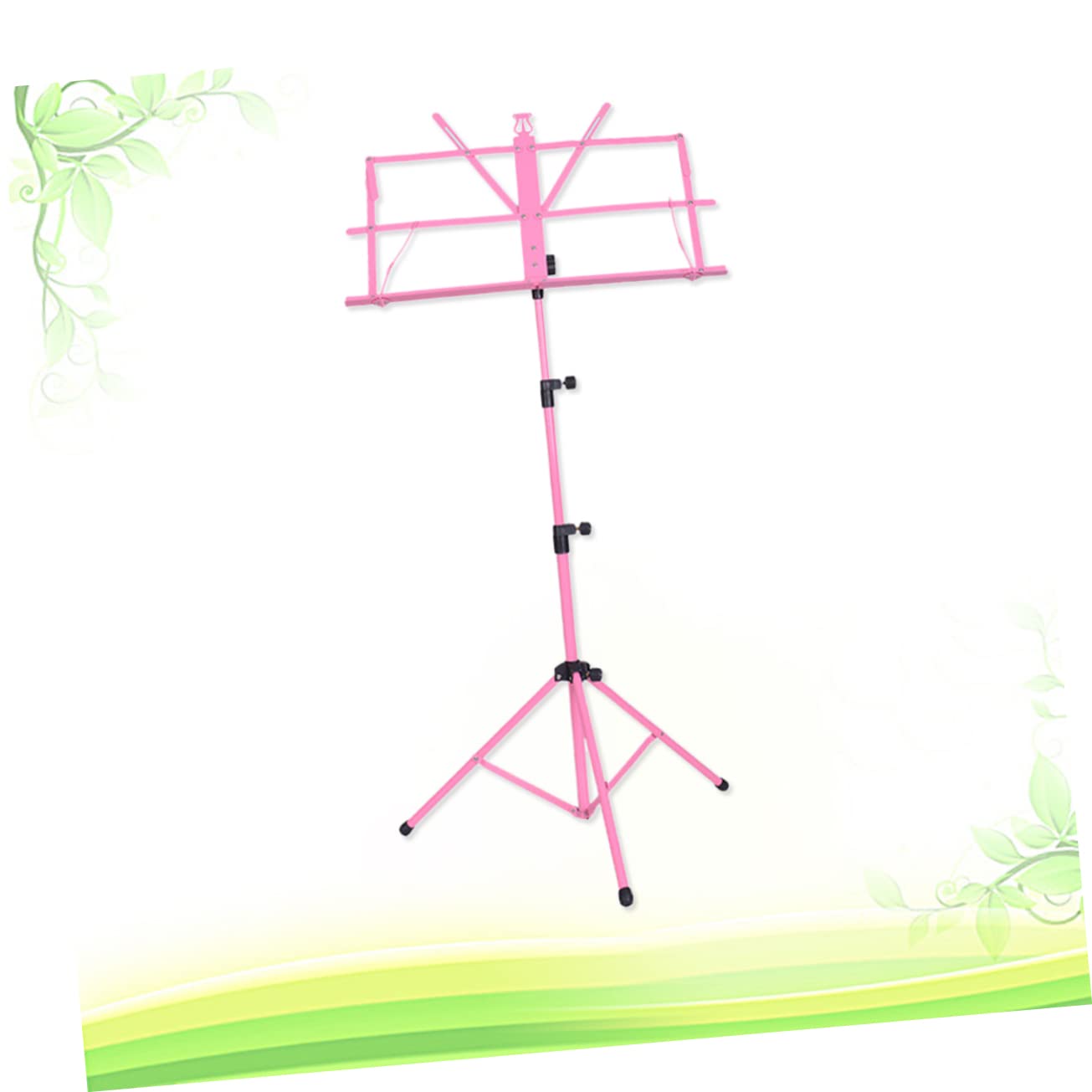Supporto Per Spartiti Musicali e Metallo Porta Spartiti Tripod Per Chitarra Rosa Leggero e Facile Da Trasportare Stabile Con Piedini Antiscivolo e Angoli Di Visione Multipli