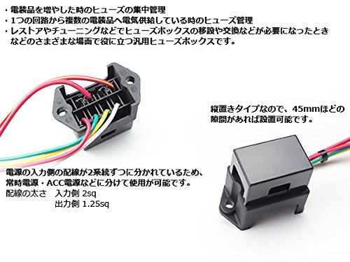 Amazon | 汎用 自動車用品 平型 ブレード ヒューズボックス 4本タイプ