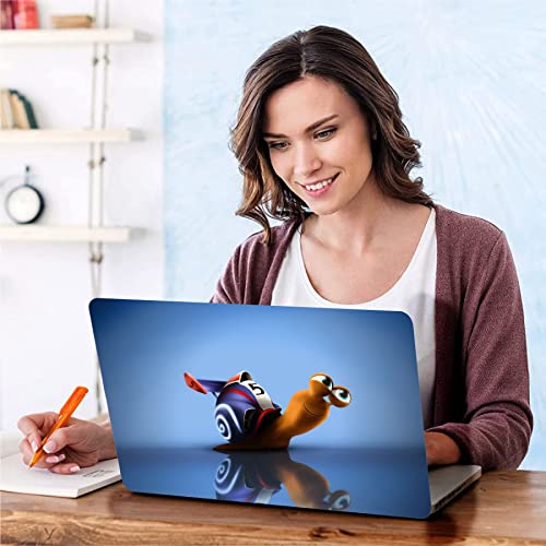 Image of BIRD'S MIND Turbo Snail Animal Printed Laptop Skin Full Wrapped Vinyl Skin Sticker Suitable for All Laptops (Free Bottom Sticker) (14 Inch)