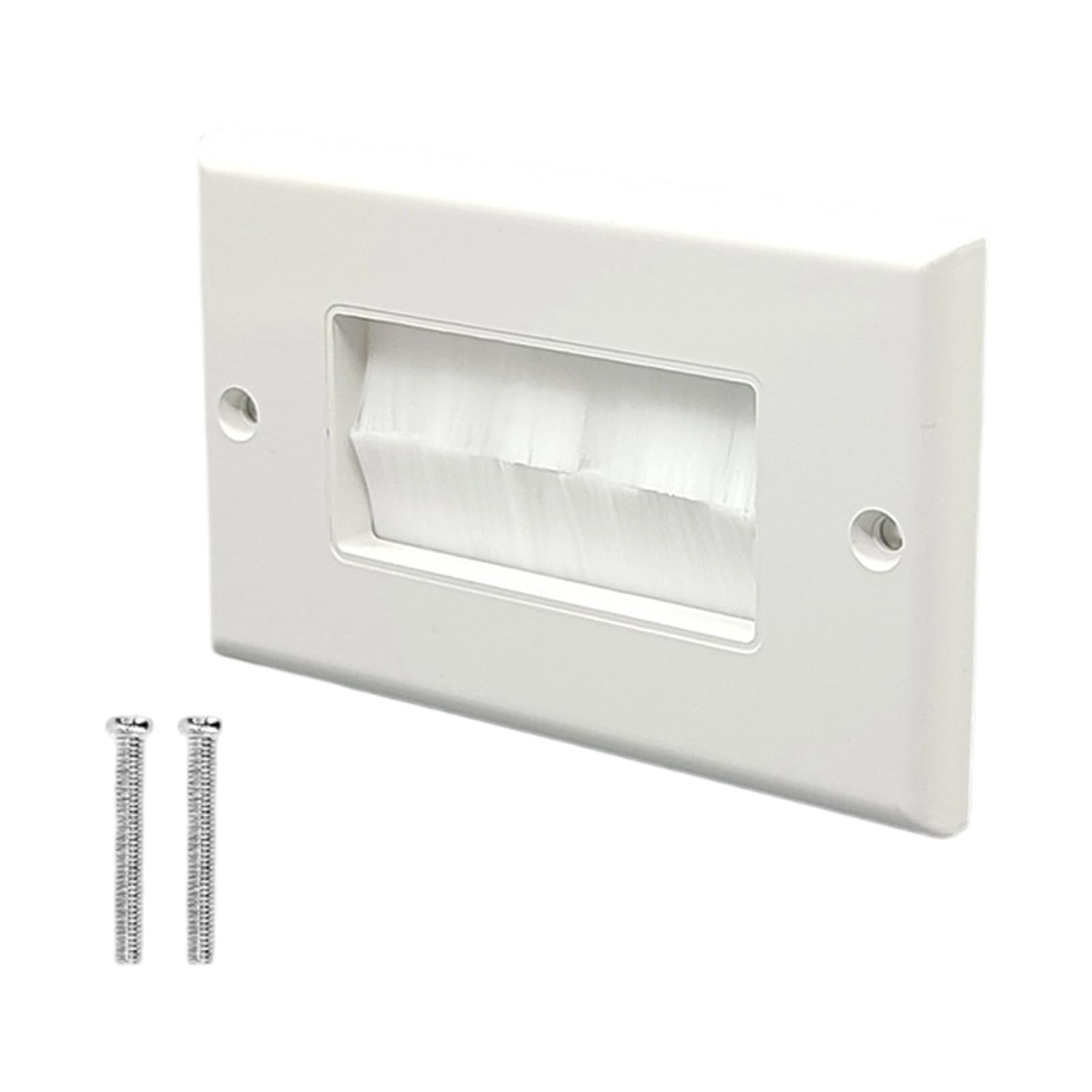 Resistant Black Brush Wall Plate Cable Socket for Wire in Wall Hider Cable Access, ABS Flame Retardant Brush Panel