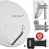  Juego de antena satélite DUR-line Select 85/85, LNB, multiconmutador