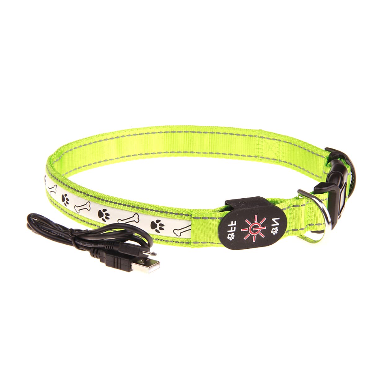 POPETPOP 3piezas Collar Led para Perros Luz Intermitente y Carga USB Collar para Mascotas para Paseos Nocturnos y Seguridad De Perros