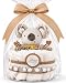 Windeltorte klein mit Kuscheltier Boho Vintage Stil | Geschenk zur Geburt | Made in Germany | mit Premium Windeln & schönem Zubehör | Baby Geschenk | Geschenke zur Geburt