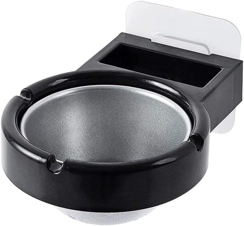 Wolblix Ashtray,Wall-Mounted Removable Anti-Fly Ash Ashtray Portable and Washable Abs and Stainless Steel Material Suitable for Desktop Storage Bedroom Bathroom Office and Home Decoration