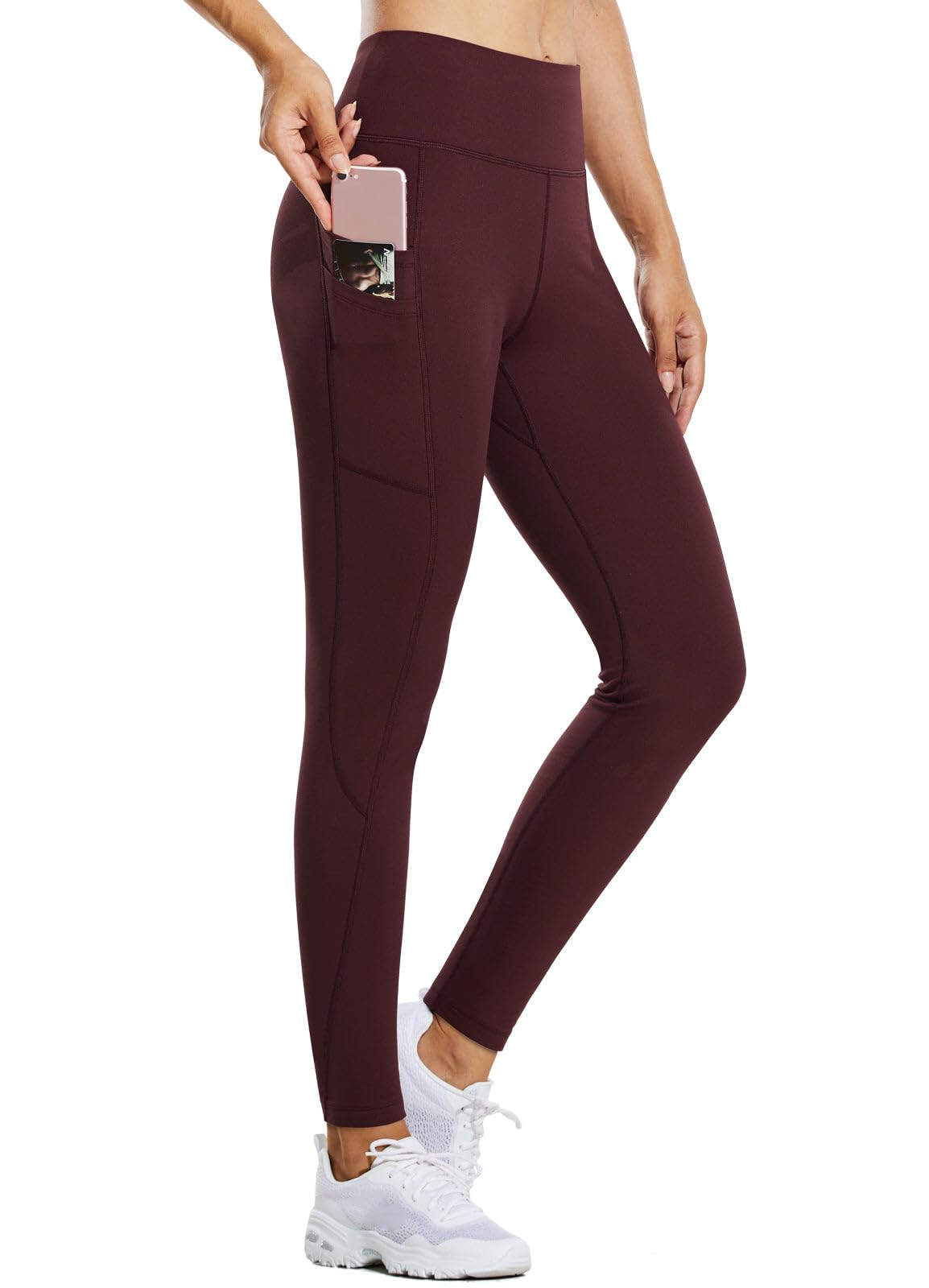 baleaf Leggins Termici Donna Impermeabile Vita Alta Pantaloni Invernali Sportivi Felpati Leggings Caldi Trekking con Tasche