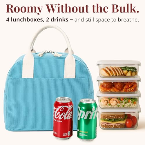 Image of LOVELYWIND Lunch Box for Women Cute Lunch Bags for Women Lunch Tote Bags Reusable Insulated Lunch Box Large Capacity Reusable Insulated Cooler for Work or Travel Gifts or Beach