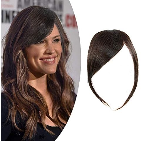 Shinon Human Hair Clip on Fringe Bangs Cover