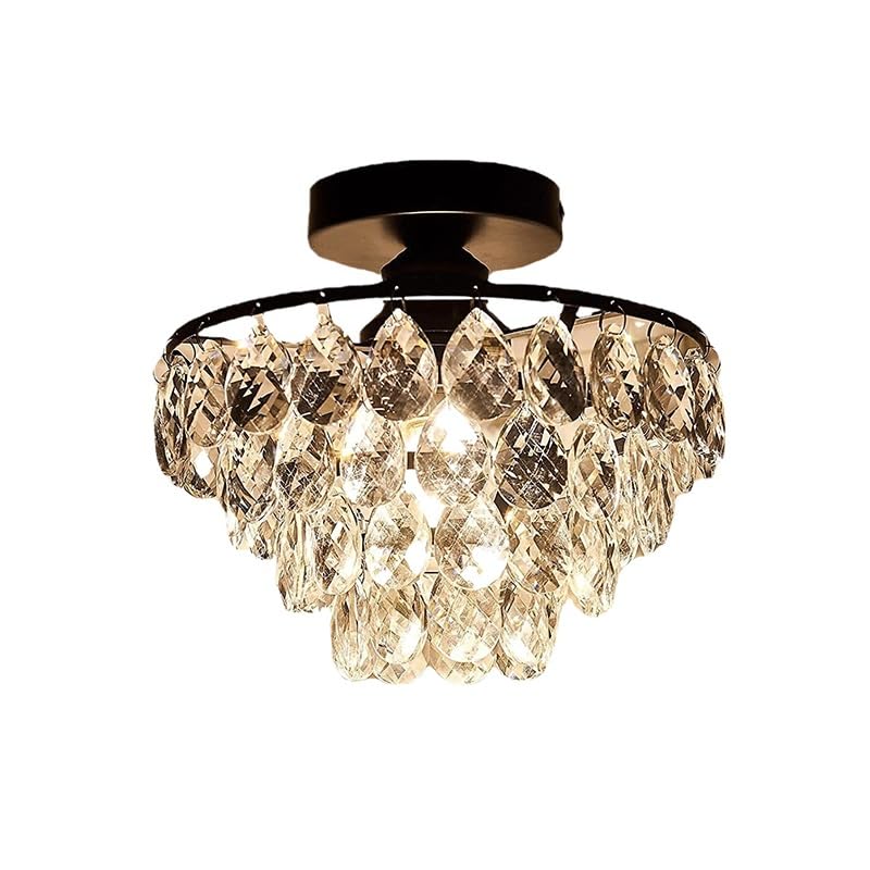 Plafonnier LED cristal 3 couleurs changeantes pour la maison