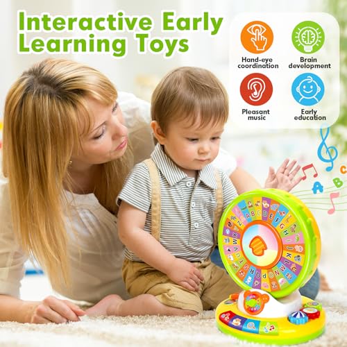 Image of Learning Toys for Kids 1-3, Spin and Sing Alphabet Zoo, Lights & Sounds
