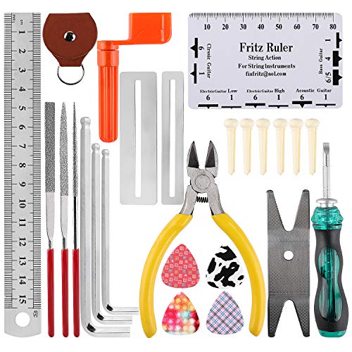 image for A-xctoe Guitar Repairing Tool Kit(26PCS) Wire Plier,String Organizer,F