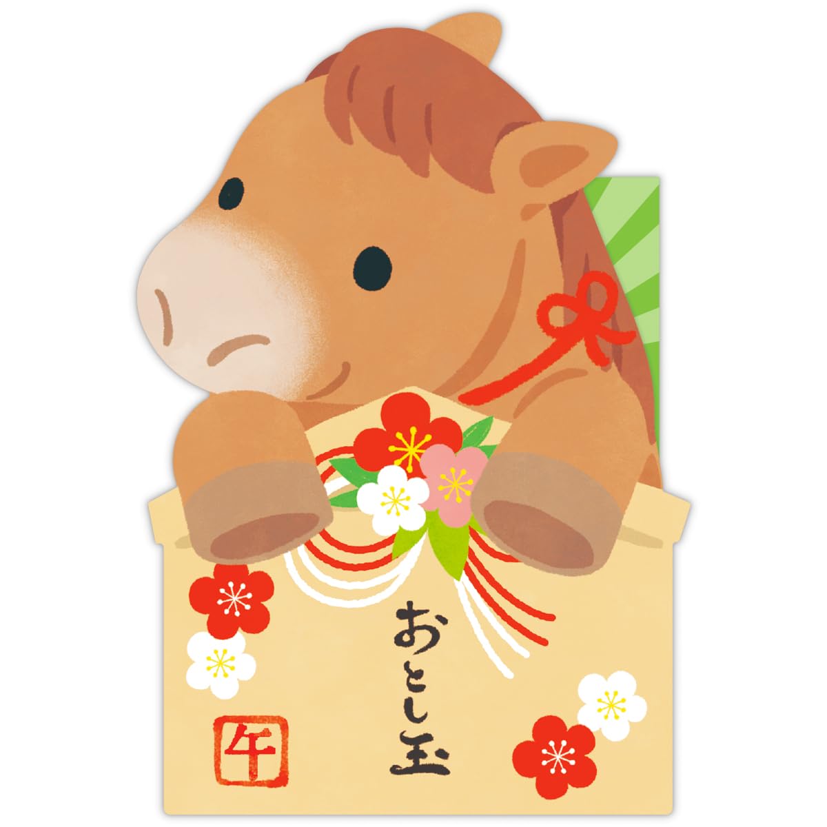 なお★帯合わせ2 絵馬に松竹梅稲穂◆SH1-13 Amazon | ホールマーク ポチ袋 年賀ポチ袋 ダイカット 絵馬うま 847531