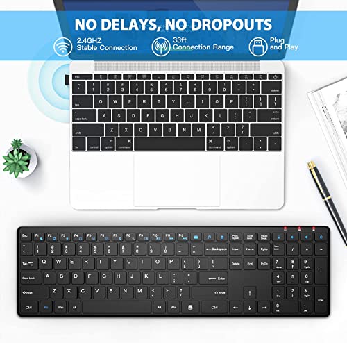 Rechargeable-Wireless-Keyboard-WisFox-USB-Ultra-Slim-Computer-Keyboard-Full-Size-Silent-Keyboard-for-Laptop-Computer-and-Desktop-Surface-Mac-and-Windows