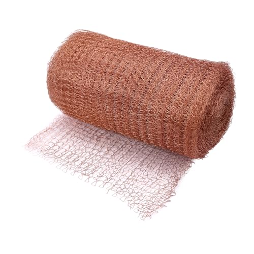 Filet Anti Limaces et Escargots, 12.7 cm x 10 m Maille de Cuivre de Haute Qualité, Filet Cuivre anti Limace, Grillage anti Rongeur, pour Maison, Jardin, Lutte Antiparasitaire, Rongeur, Escargot