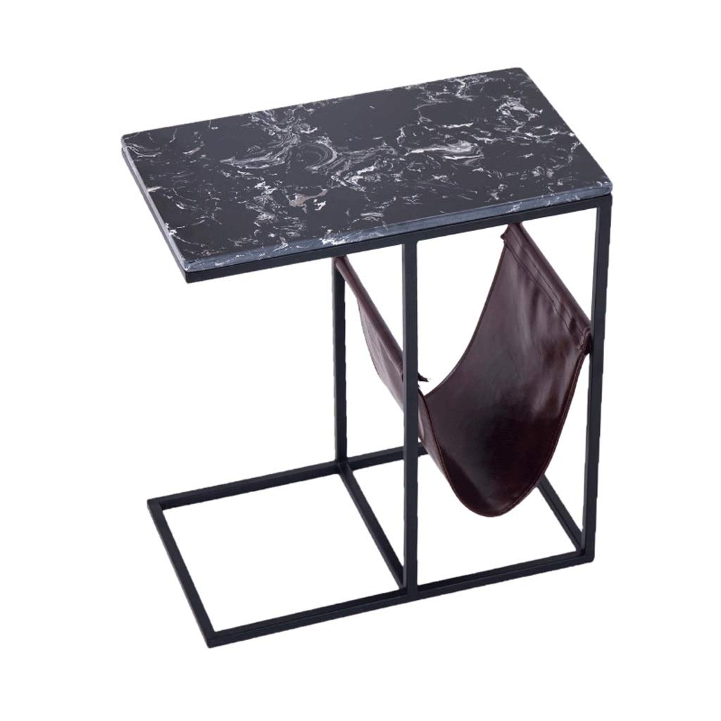 Table d'appoint pour salon stable en fer noir qui résiste aux petits espaces