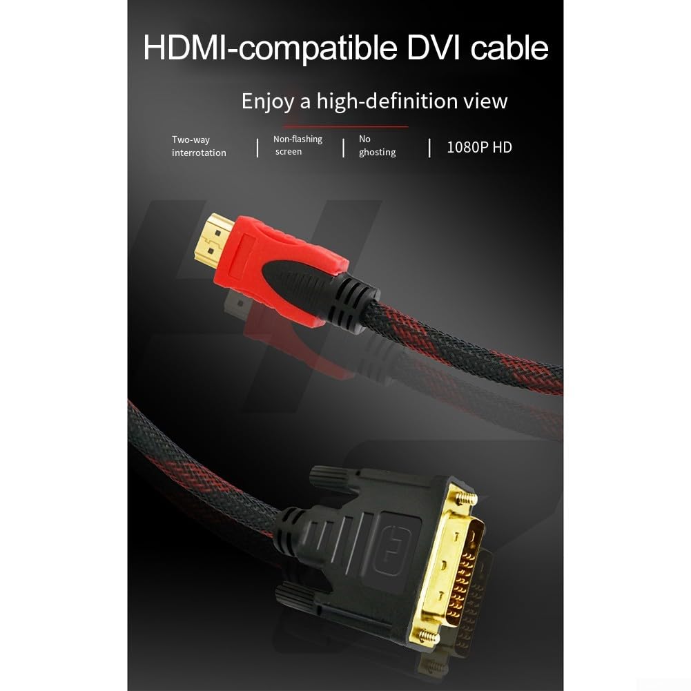 Compatibile con cavo di conversione adattatore DVI, per video ad alta definizione a cavo adattatore DVI (10 metri)